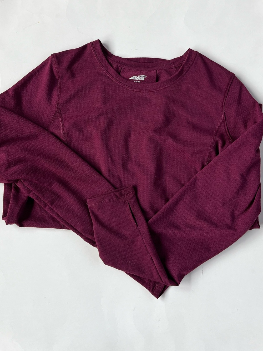 AVIA Long Sleeve Exercise Top, Size Medium